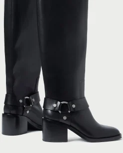 Loeffler Randall Audrey Black Tall Engineer Boot