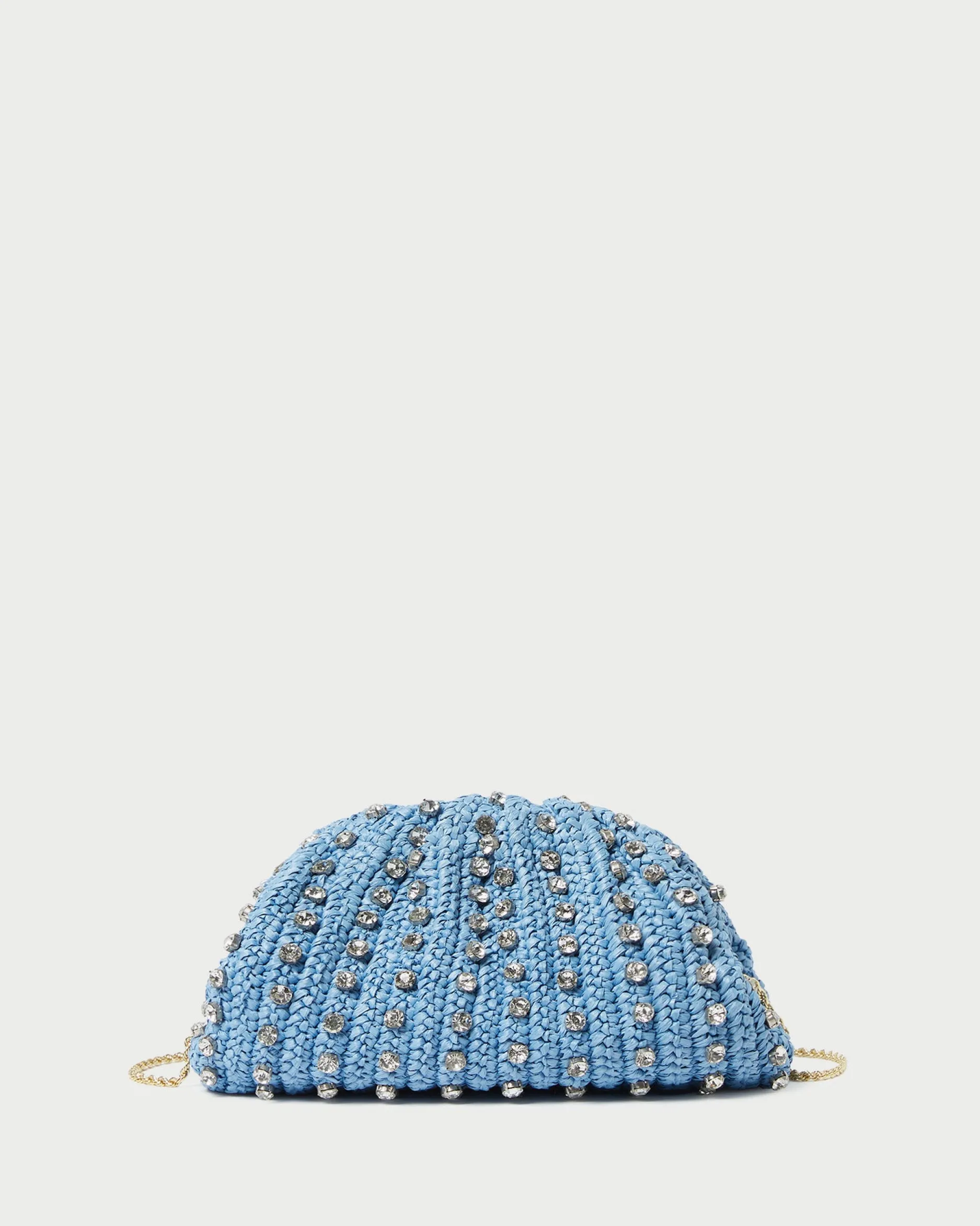 Loeffler Randall Bailey Blue Floral Pleated Clutch