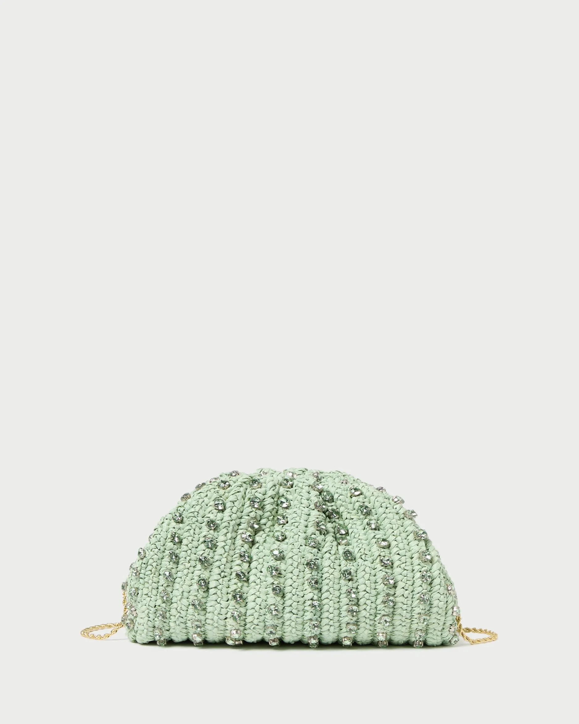 Loeffler Randall Bailey Blue Floral Pleated Clutch