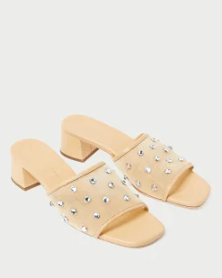 Loeffler Randall Brooke Caramel/Crystal Mesh Mule