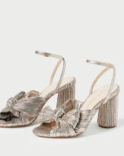 Loeffler Randall Camellia Pearl Pleated Bow Heel
