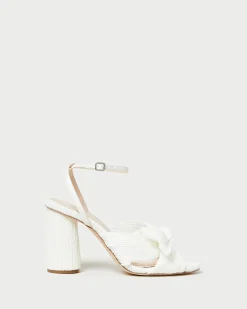 Loeffler Randall Camellia Pearl Pleated Bow Heel
