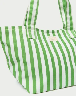 Loeffler Randall Ellis Green Stripe Packable Tote