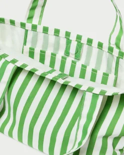 Loeffler Randall Ellis Green Stripe Packable Tote