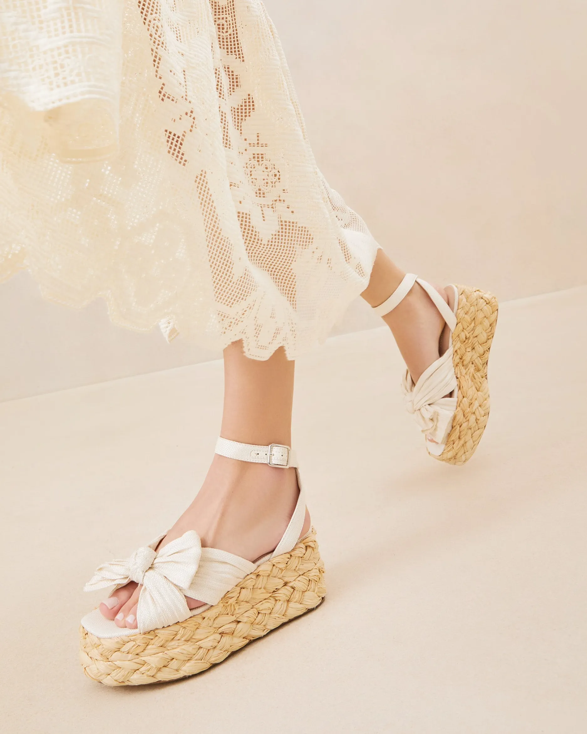 Loeffler Randall Gaby Pleated Bow Espadrille