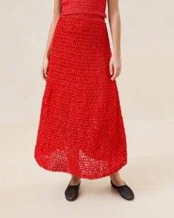 Loeffler Randall Meredith Poppy Woven Ribbon Skirt
