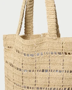 Loeffler Randall Orion Blue/White Raffia Tote