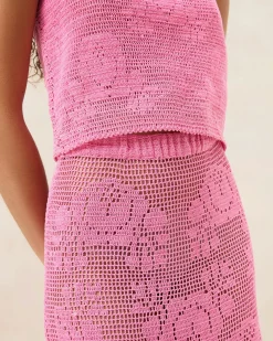Loeffler Randall Sullivan Rose Crochet Skirt