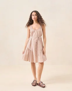 Loeffler Randall Avi Brown Gingham Swing Dress