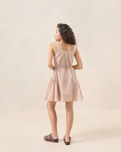 Loeffler Randall Avi Brown Gingham Swing Dress