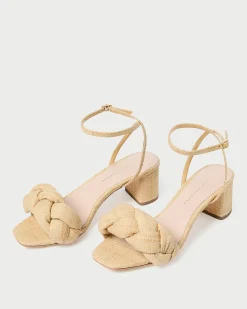 Loeffler Randall Avril Natural Raffia Heeled Sandal