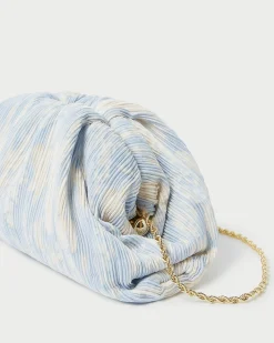 Loeffler Randall Bailey Blue/Crystal Dome Clutch