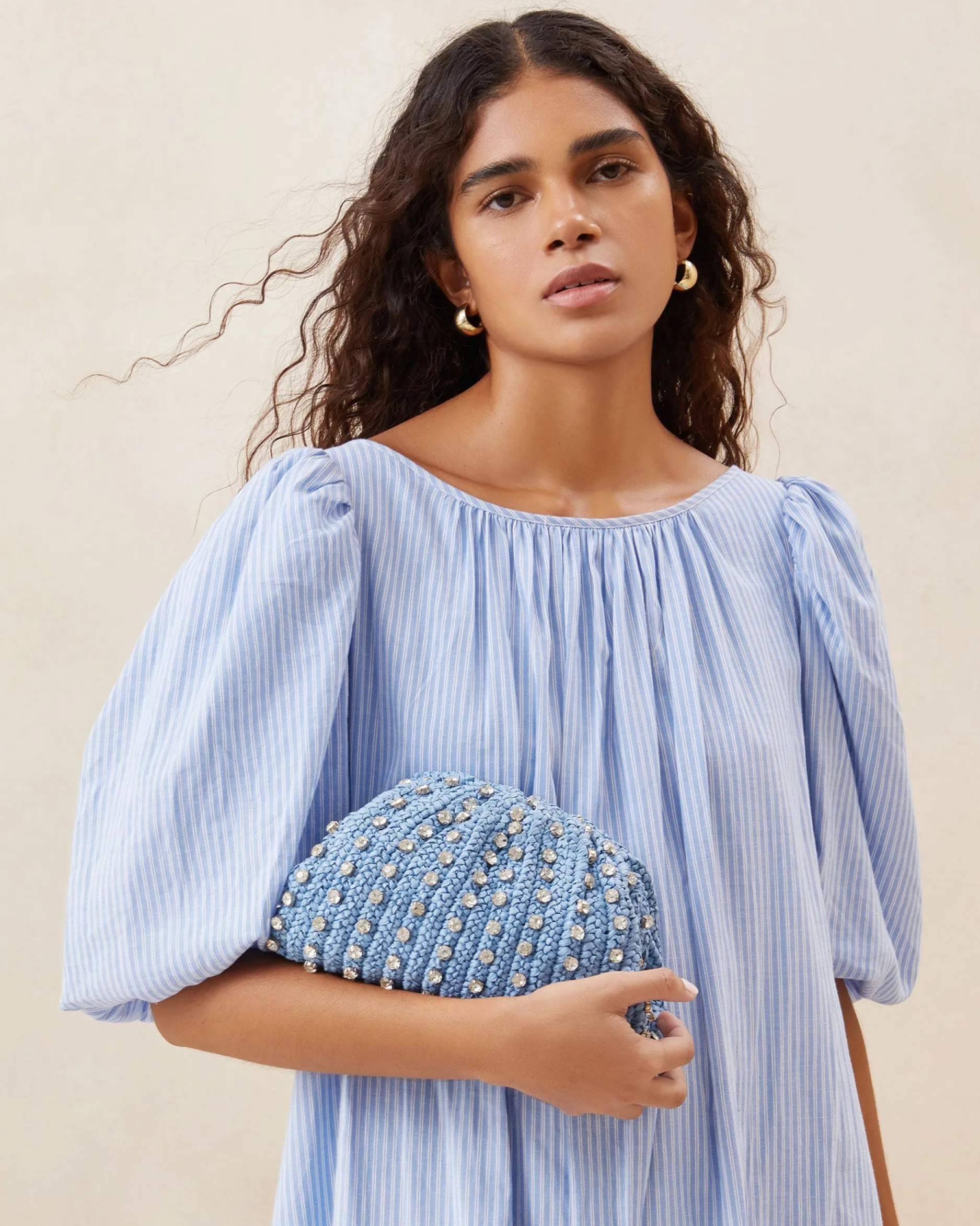 Loeffler Randall Bailey Pleated Dome Clutch