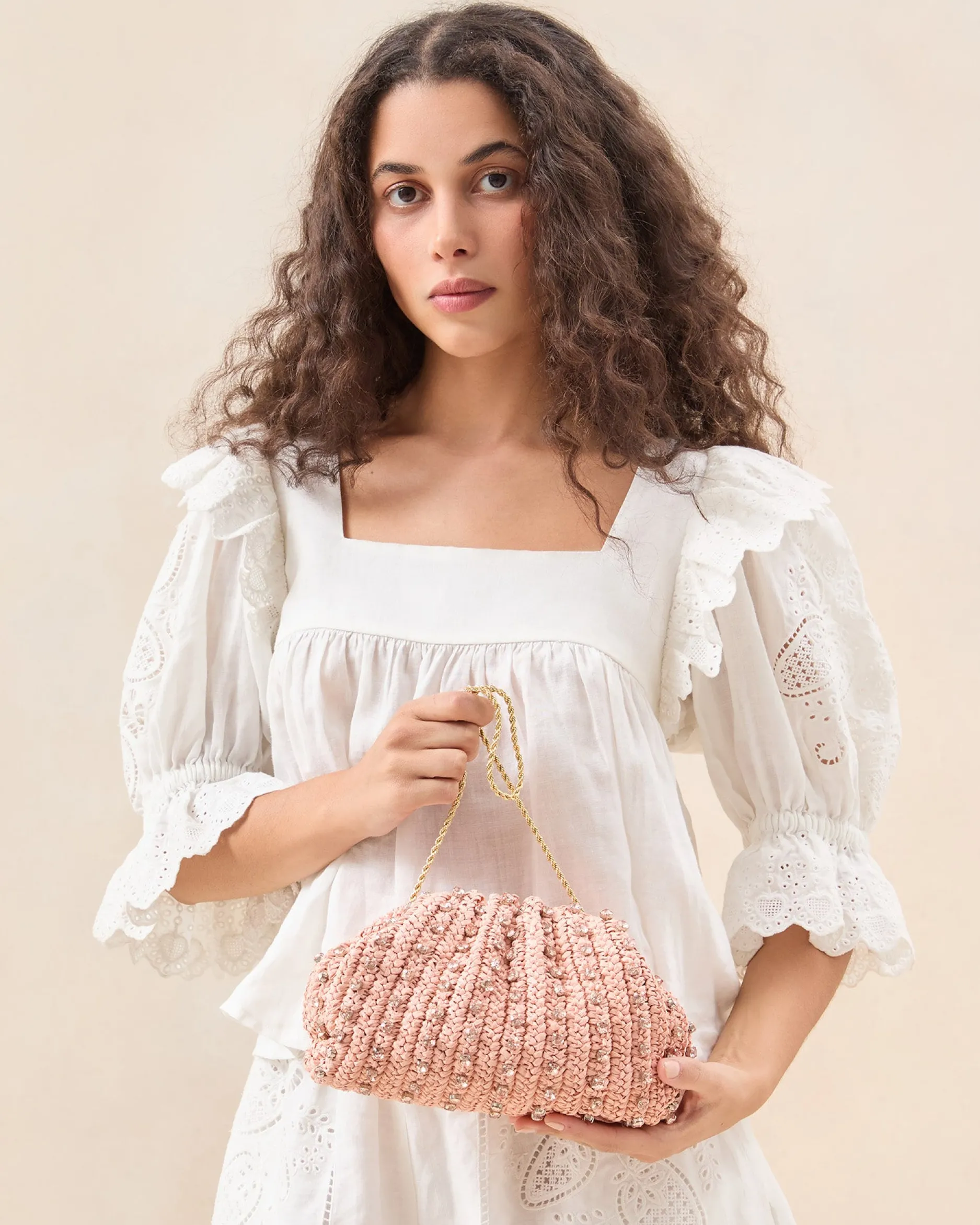 Loeffler Randall Bailey Pleated Dome Clutch