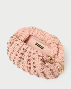 Loeffler Randall Bailey Natural/Crystal Dome Clutch