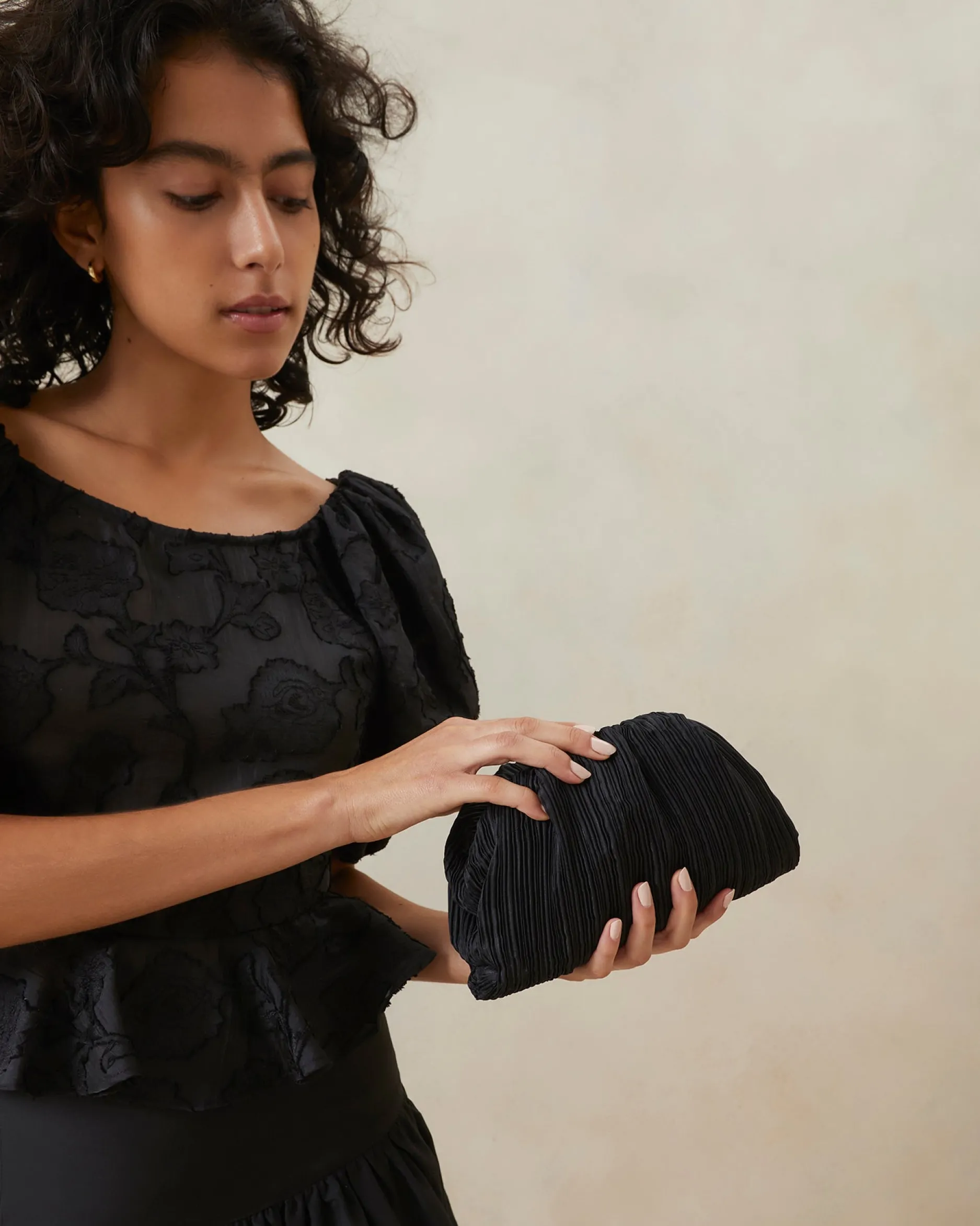 Loeffler Randall Bailey Pleated Dome Clutch