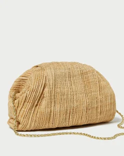 Loeffler Randall Bailey White Pleated Dome Clutch
