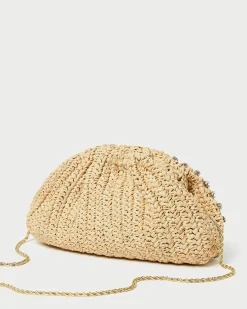 Loeffler Randall Bailey White Pleated Dome Clutch