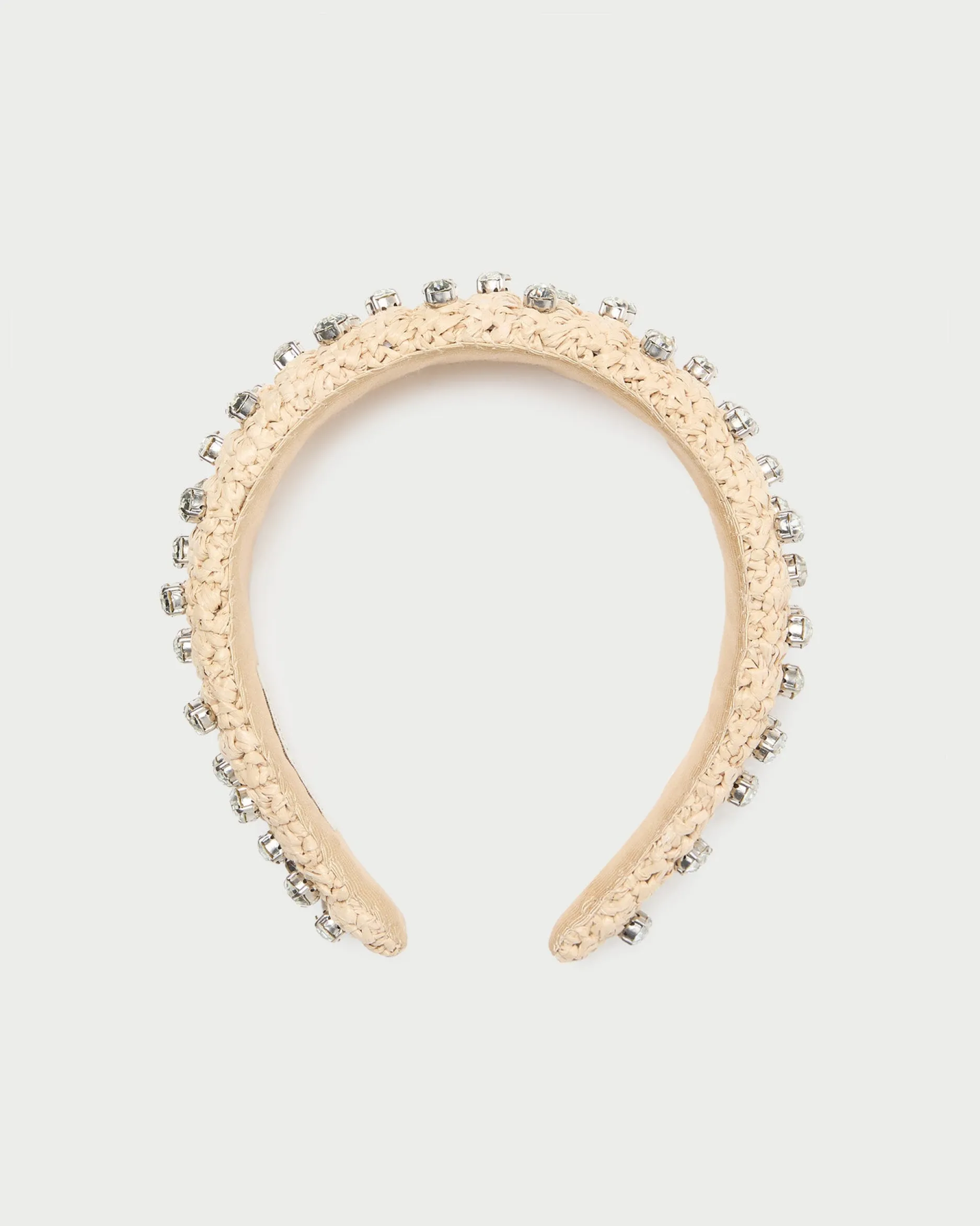 Loeffler Randall Bellamy Blue Satin Puffy Headband