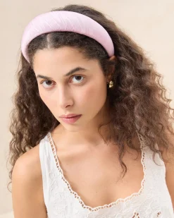 Loeffler Randall Bellamy Pink Moiré Puffy Headband