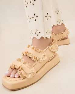 Loeffler Randall Blaise Raffia Platform Sandal