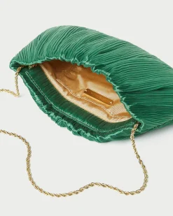Loeffler Randall Brit Lamé Pleated Clutch