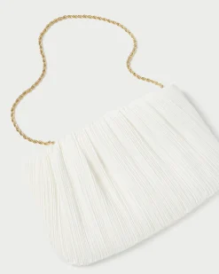 Loeffler Randall Brit Lamé Pleated Clutch