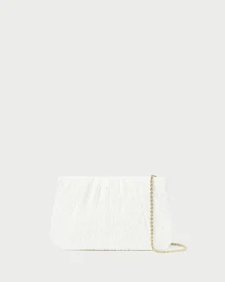 Loeffler Randall Brit White Lace Flat Clutch
