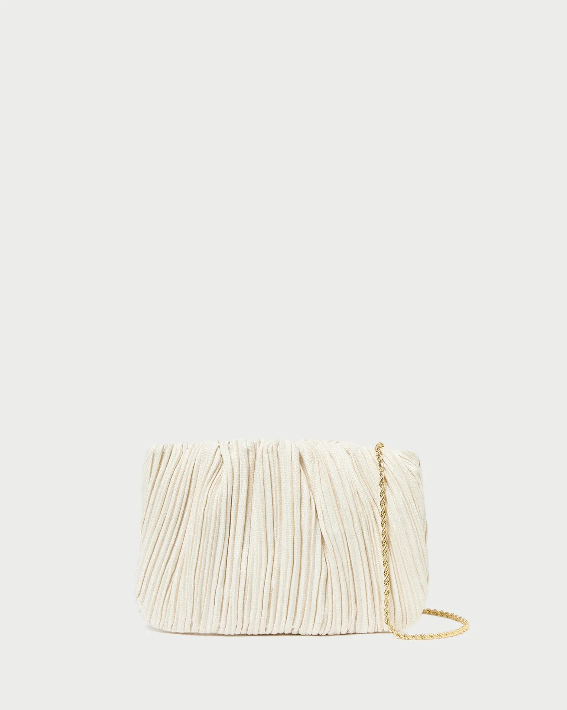 Loeffler Randall Brit White Lace Flat Clutch