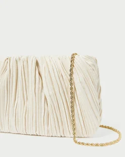 Loeffler Randall Brit White Lace Flat Clutch