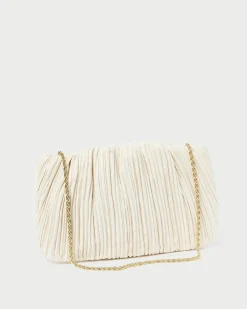 Loeffler Randall Brit White Lace Flat Clutch