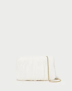 Loeffler Randall Brit White Lace Flat Clutch