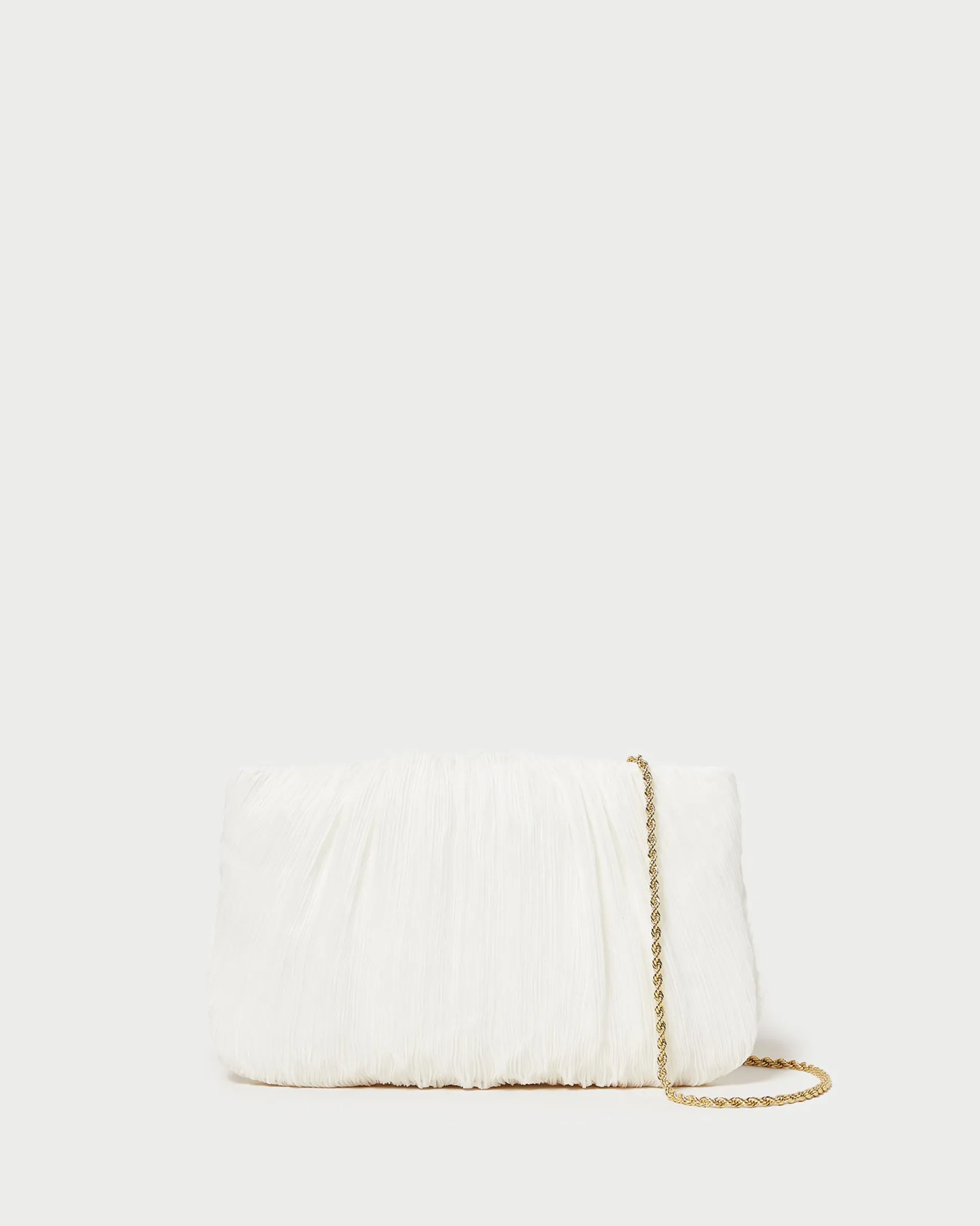 Loeffler Randall Brit White Lace Flat Clutch