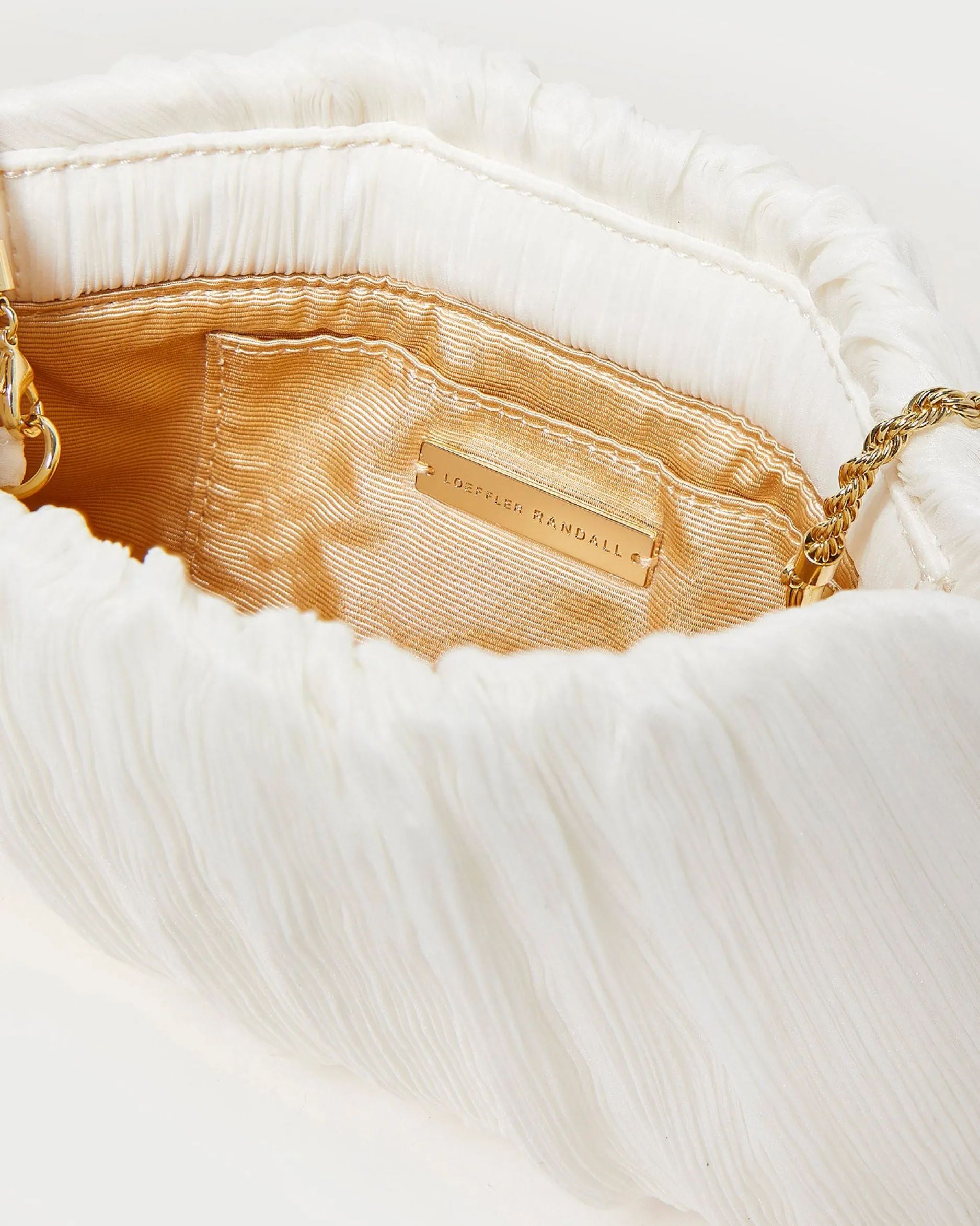 Loeffler Randall Brit White Lace Flat Clutch