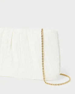 Loeffler Randall Brit White Lace Flat Clutch