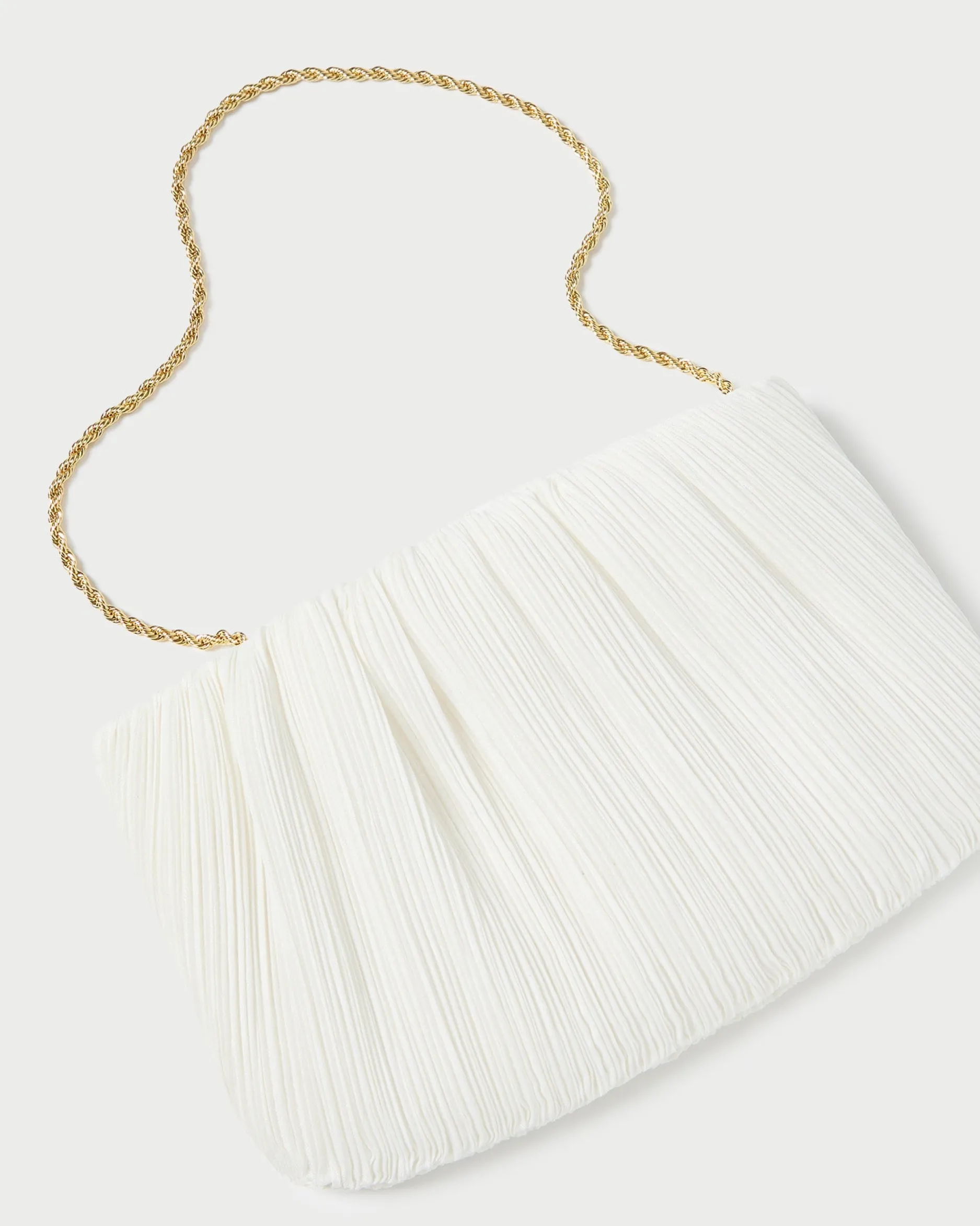 Loeffler Randall Brit White Lace Flat Clutch