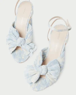 Loeffler Randall Camellia Blue Floral Bow Heel