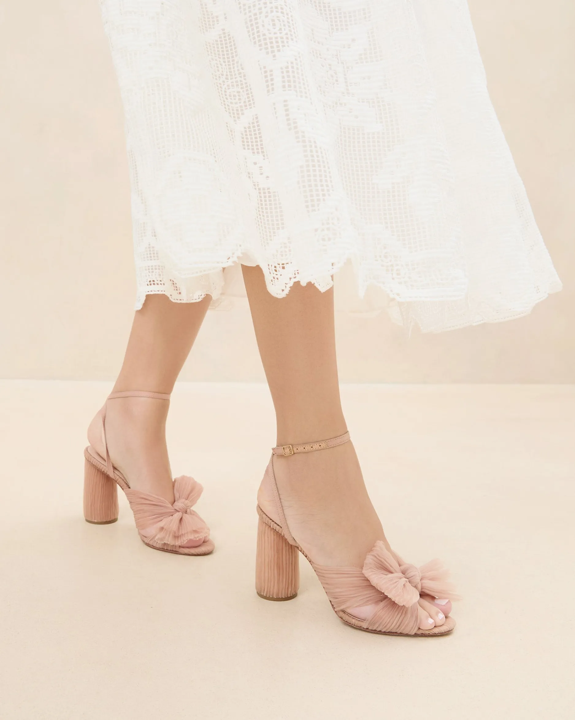 Loeffler Randall Camellia Blue Floral Bow Heel