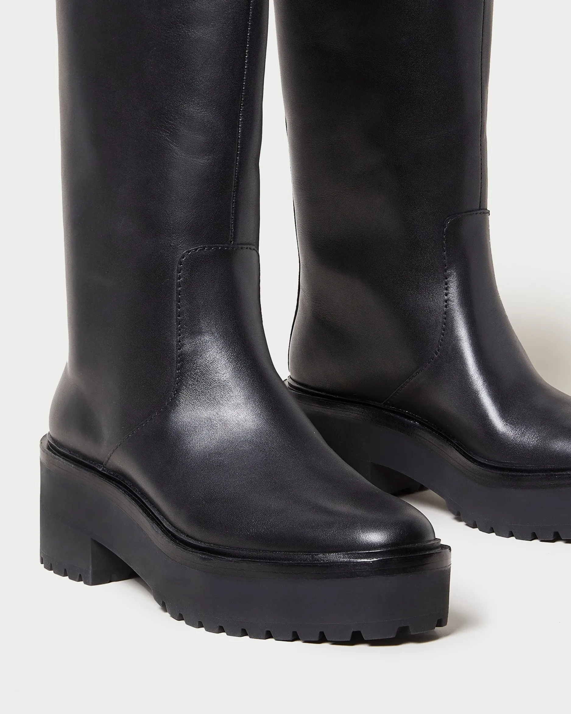 Loeffler Randall Carlee Black Tall Lug Boot