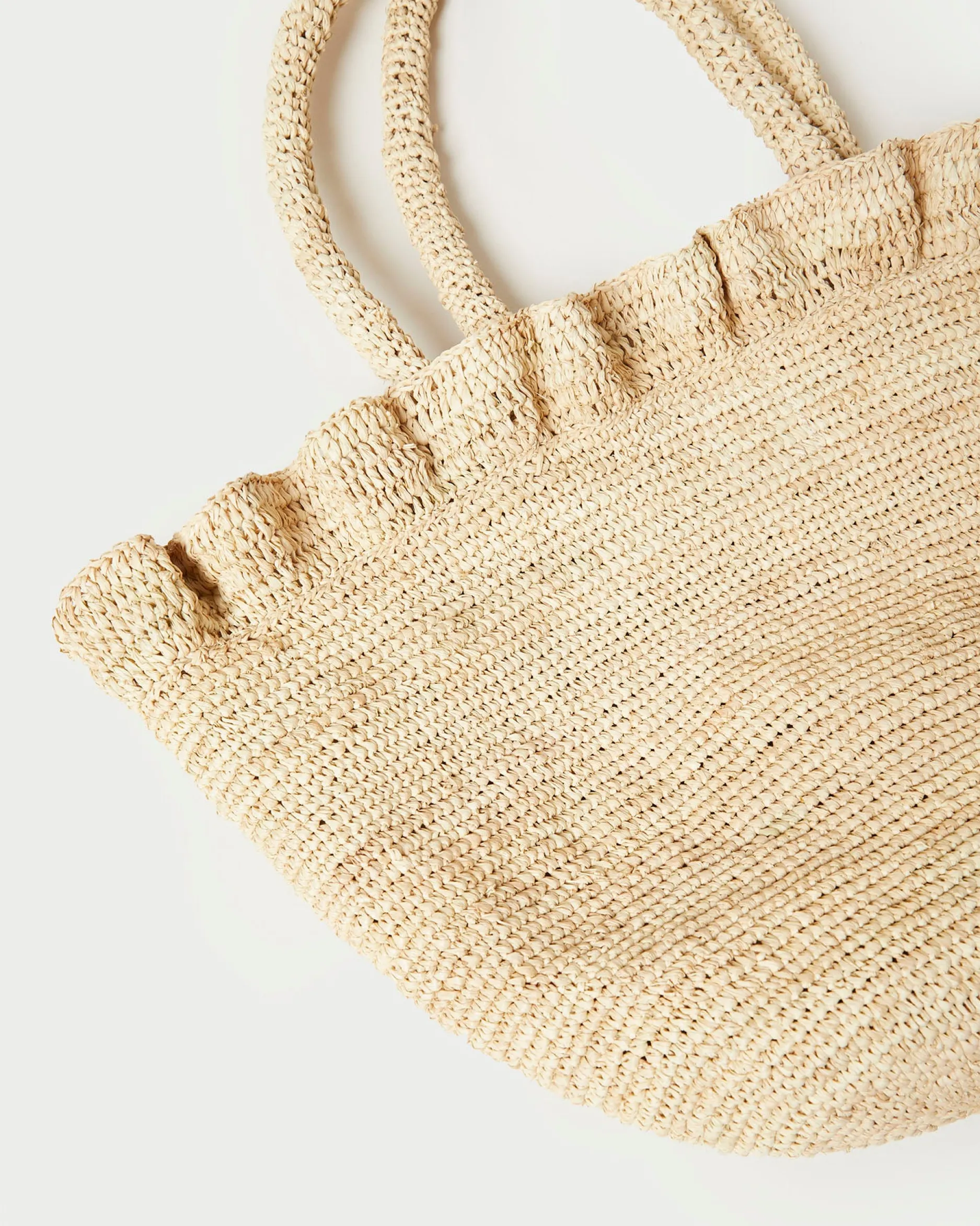 Loeffler Randall Cyrus Natural Ruffled Woven Tote