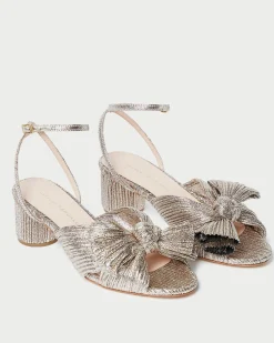 Loeffler Randall Dahlia Blue Floral Bow Heel