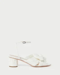 Loeffler Randall Dahlia Blue Floral Bow Heel