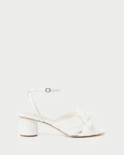 Loeffler Randall Dahlia Blue Floral Bow Heel