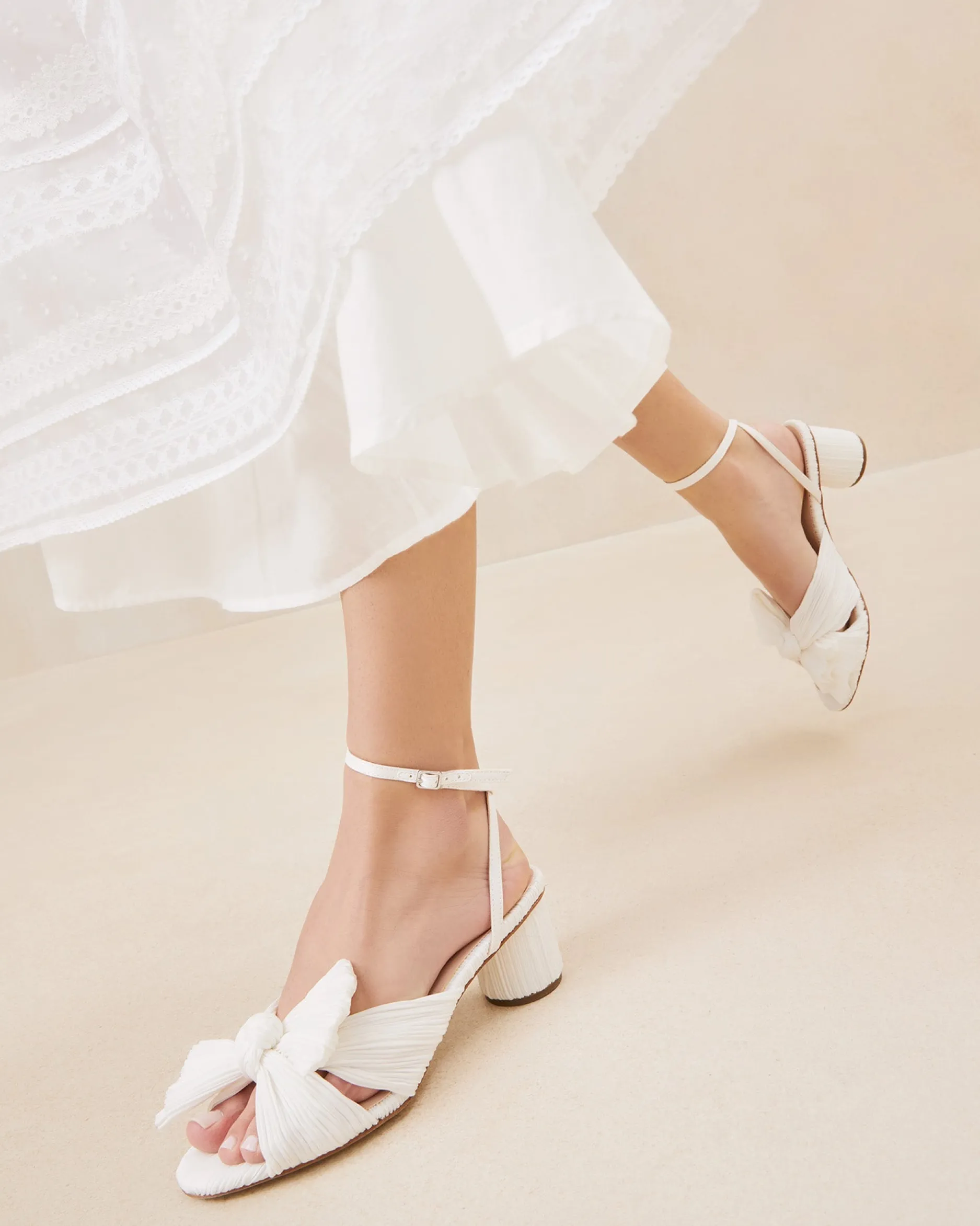 Loeffler Randall Dahlia Blue Floral Bow Heel