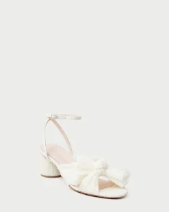 Loeffler Randall Dahlia White Lace Bow Heel