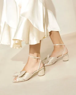 Loeffler Randall Dahlia White Lace Bow Heel