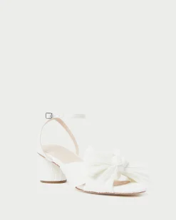 Loeffler Randall Dahlia White Lace Bow Heel
