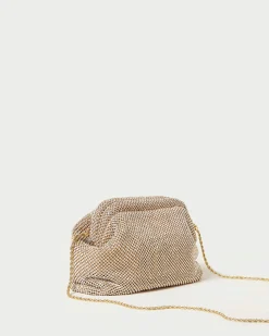 Loeffler Randall Doreen Gold Diamanté Frame Pouch