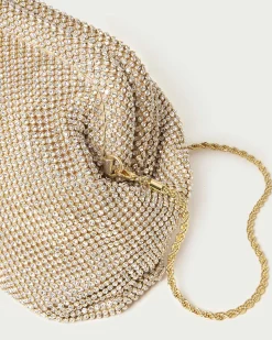 Loeffler Randall Doreen Gold Diamanté Frame Pouch