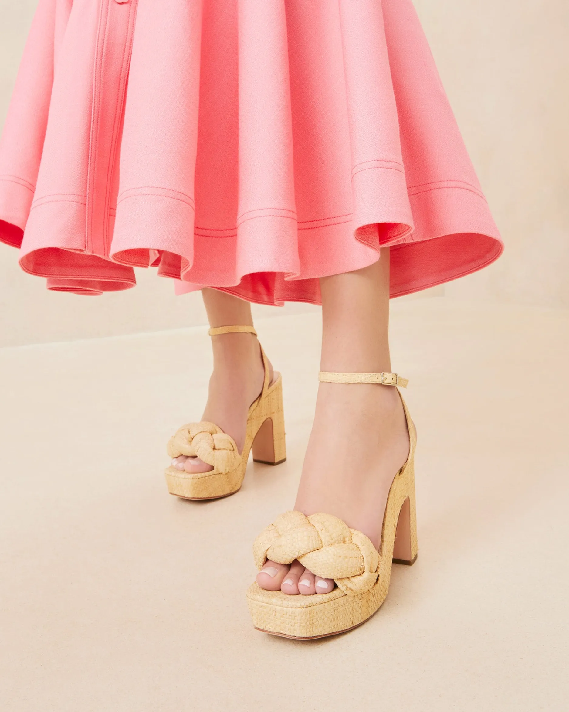 Loeffler Randall Fae Denim Platform Heel